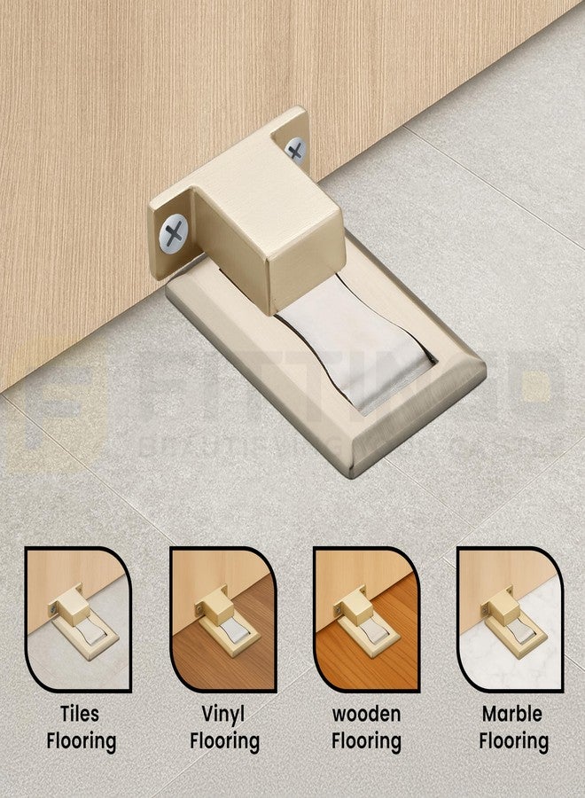 FITTINGO Premium Concealed Magnetic Door Stopper/Door Stopper Magnetic/Stainless Steel Floor Mount Door Magnet/Stylish Stopper for Home/Office and Hotels - Matt Finish - Square - (Pack of 1) - Image 5
